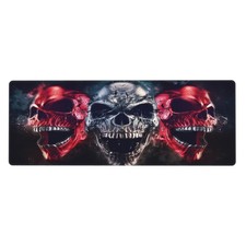 Skulls Mouse Pad - Stylish Design Office Desk Mat with Non-Slip Rubber Base, ...