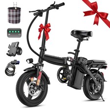 48V 10AH Removable Battery, Folding Electric Bike 560W Motor Adjustable Height