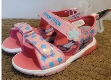 Toddler Girls Disney Lilo Stitch Pink Floral Lights Up Sandals Size 10 11 NWT