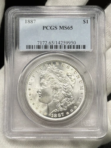 1887-P $1 Morgan Dollar PCGS MS65 Philadelphia 90% Silver US Coin