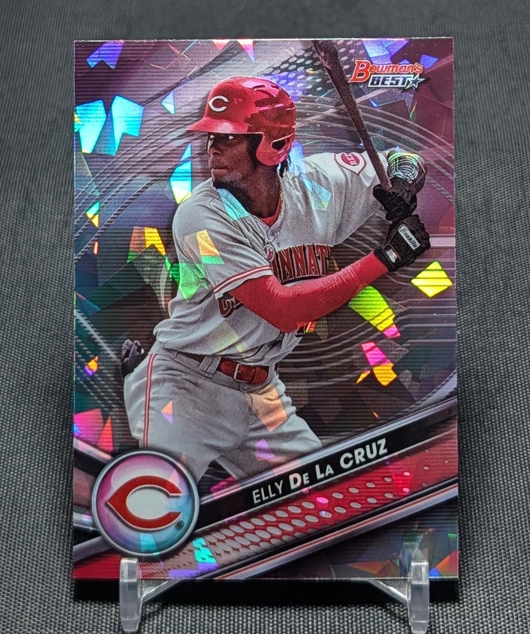 Elly De La Cruz Chrome Atomic Refractor SP Rookie RC 2022 Bowman's Best #17 Reds