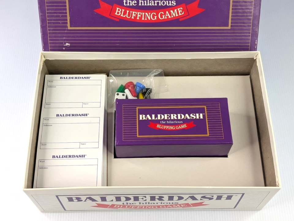 Balderdash The Hilarious Bluffing Game 1984 juego de mesa familiar 100 % completo Foto 3 de 4