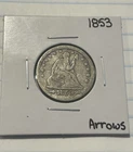 1853 Seated Liberty Quarter, Arrows & Rays