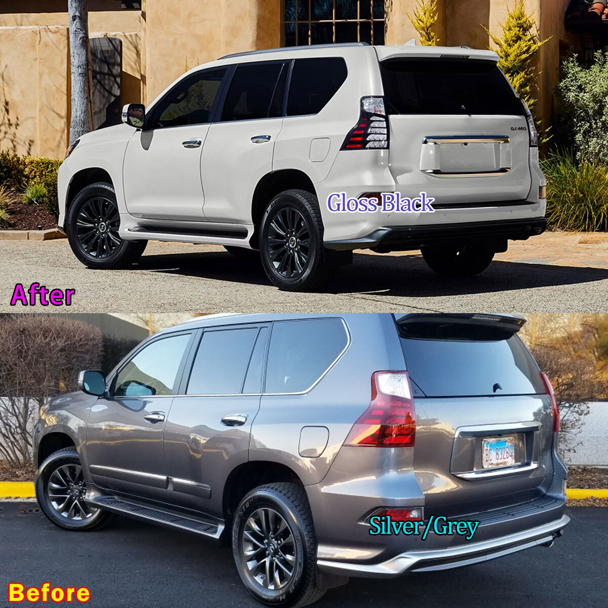 Gloss Black Mirror Cover For Lexus GX460 2014-22 Front Rear