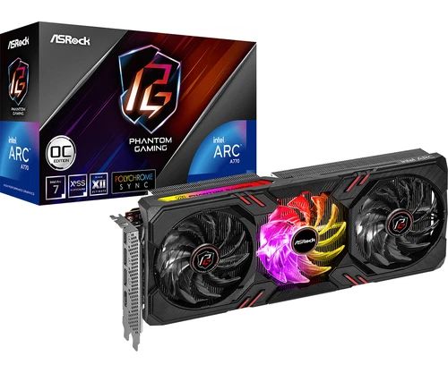 ASRock Phantom Gaming D OC Intel Arc A770 8GB GDDR6 Graphics Card, DirectX 12