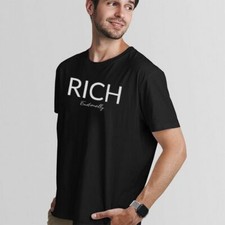 RICH-EMOTIONALLY UnisexTshirt-Simple Minimal Printed One Liner