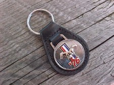 1976 76 Mustang Chrome Leather Key Fob Nos Hi-quality Stunning Car Key Holder 1976 76 Mustang Chrome Leather Key Fob Nos Hi-quality Stunning Car Key Holder