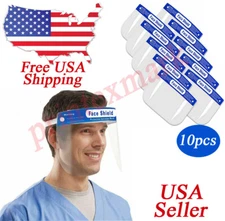 10x Full Covering Face Shields Anti-fog Safety Mask Clear Glasses Eye Helmet New