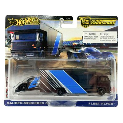 Hot Wheels Premium #67 Team Transport Sauber-Mercedes C9 & Fleet 1