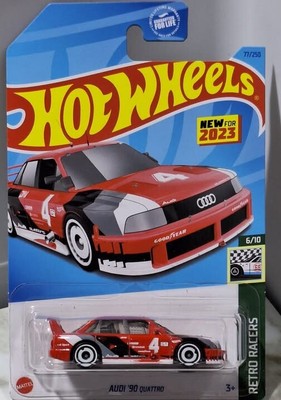 HOT WHEELS 1990 Red Quattro Audi (4) ''GOODYEAR'' RETRO RACERS #77/250 6/10 NEW