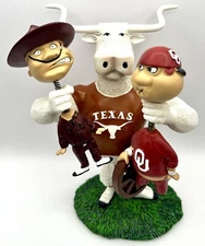 Texas Longhorns NCAA College Desk Gift Rare Double Choke Rivalry Figurine