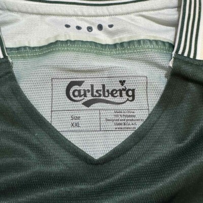 Special Carlsberg Denmark Fan Green Football Soccer Jersey Shirt