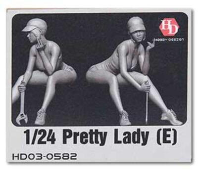 Hobby Design 1/24 Resin Figure Pretty Lady E Model Car Female HD03-0582