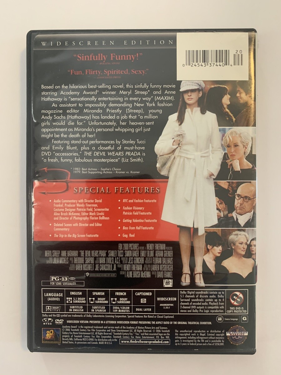 The Devil Wears Prada (DVD, 2006) Widescreen Edition, Meryl Streep