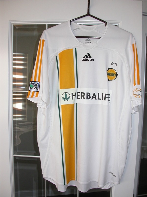 Los Angeles Galaxy 2007 Game/Match Used/Worn MLS Soccer Jersey -Glinton, Auto.
