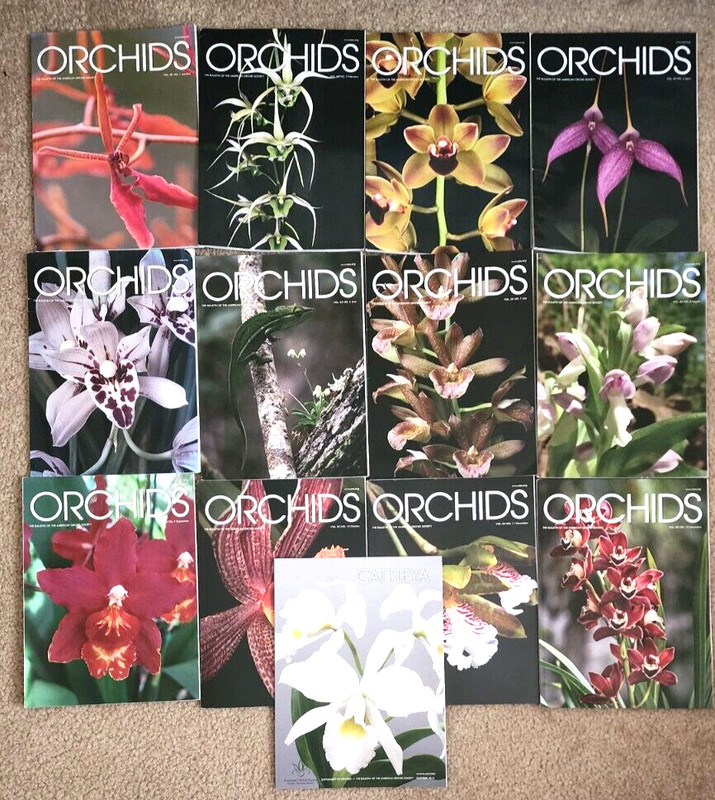 Lot of 13 ORCHIDS Magazines American Orchid Society ALL of 2016 VOL 85 +Special