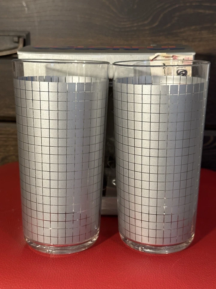 Vintage 80s Himark Crystal Clear Acrylic Set Of 4 Highball Glasses, New In Box, - Image 4 of 4