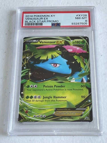 2014 Venusaur EX! PSA 8! NM-MT Pokémon TCG XY Black Star Promo #XY28 Holo