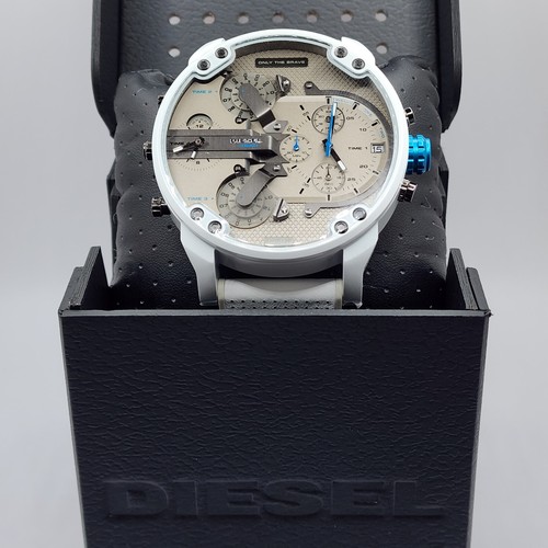 ORIGINAL DIESEL MEN'S WATCH MR DADDY 2.0 CHRONOGRAPH WHITE & GRAY