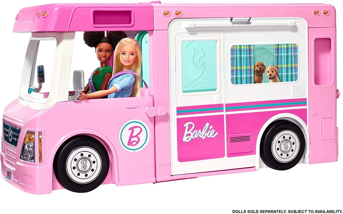 Barbie Dream Camper RV Fully Furnished Camping Playset Kids Play