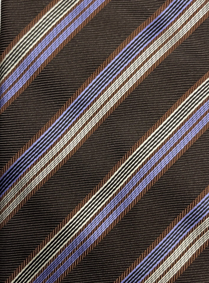 "Corbata de hombre Hugo Boss 100 % seda diseñador ITALIA RAYAS multicolor 58"" X 3,75""" Foto 4 de 4