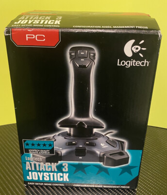 Logitech ATTACK 3 Video Game Flight Joystick Controller For PC VGC Ships Free