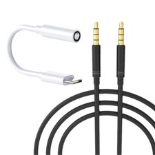 For Samsung Galaxy S8 Type C to 3.5mm Audio Aux Cable 3.5mm Male Cable Cellphone