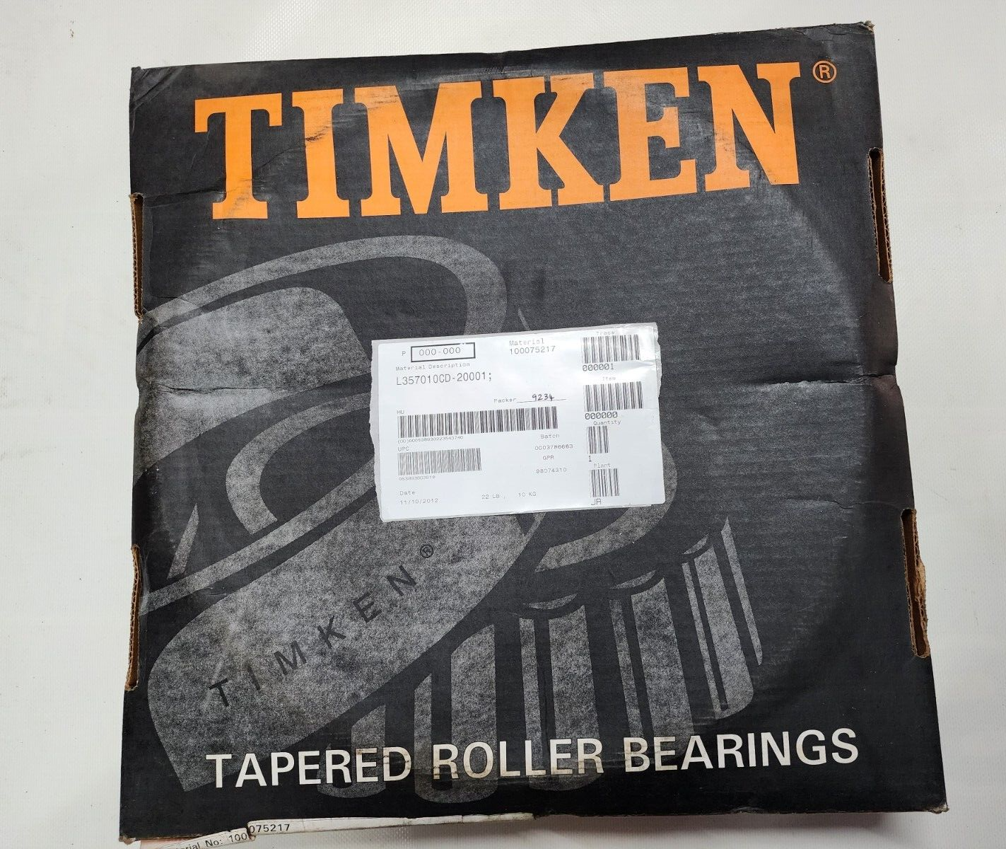 L357010 CD 20001 Tapered Roller Bearing CUP ONLY NEW TIMKEN INDIA L357010CD