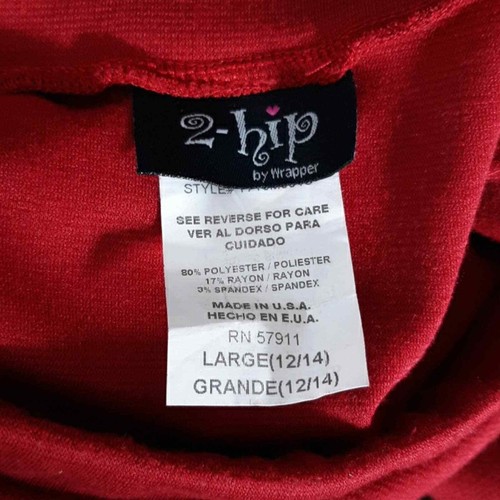 2-hip By Wrapper Girl's Red Wrap Skirt Size Large 12/14 - Picture 4 of 5