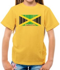 Jamaica Barcode Style Flag - Kids T-Shirt - Jamaican Country Kingston Flags