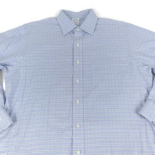 Brooks Brothers Mens Non-Iron Supima Cotton Button Up Check Dress Shirt Sz 16.5