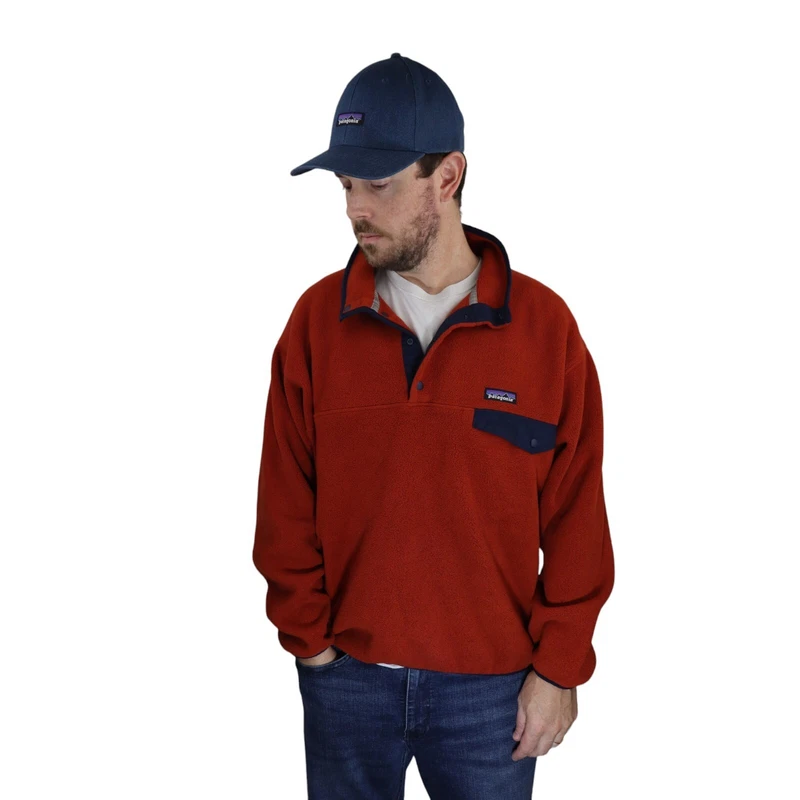 patagonia vintage y2k synchilla snap-t pullover fleece jacket