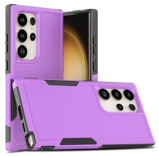 Funda de teléfono híbrida delgada de doble capa a prueba de golpes para Samsung Galaxy S25 Ultra 5G Foto 3 de 4