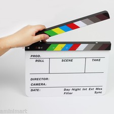 Color Strip Movie Slate Clapboard Film Slate Clap Stick Clapper fr DSLR Rig HDV