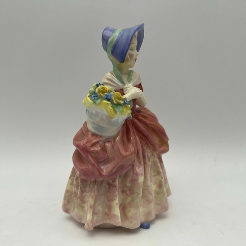 Estatuilla Auténtica Retirada Royal Doulton Cissie Girl Cesta de Flores HN 1809 COMO NUEVA - Imagen 2 de 10