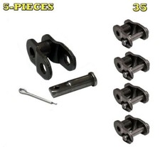 5-PIECES 35 Standard Roller Chain Offset Link, 1/2 Link, Half Link, Crank Link