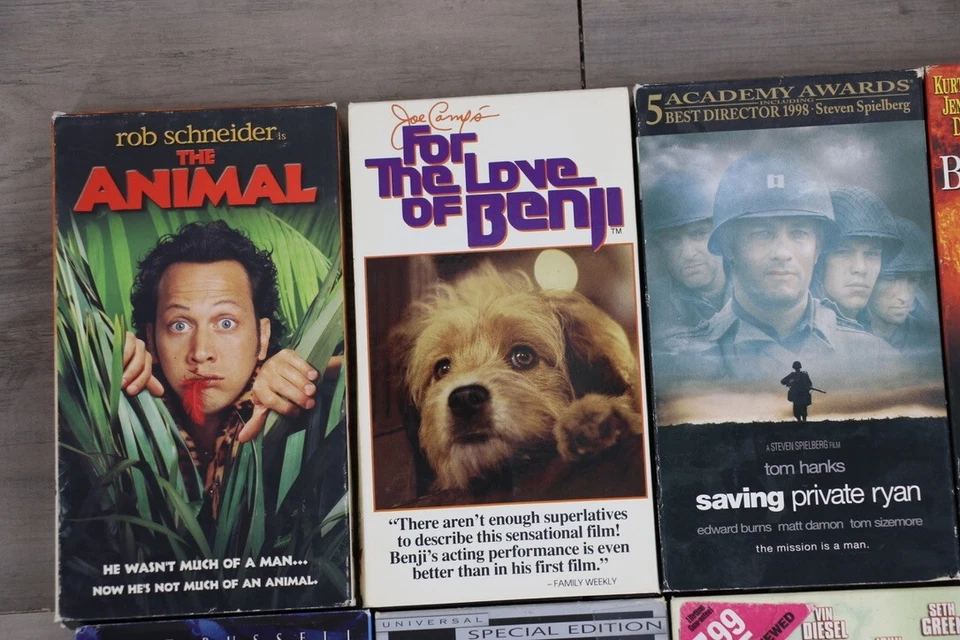 VINTAGE VHS Tape Movie Bundle Lot End of Days Backdraft Saving Private Ryan - Image 3 of 4