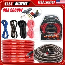 4 Gauge Car Audio Cable Kit Amplifier Install Amp RCA Subwoofer Sub Wiring 2300W