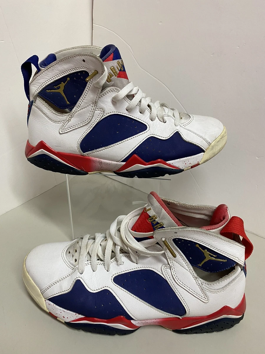 Nike Air Jordan 7 Retro Tinker Alternate 2016 Size 13 304775-123 White Blue Red