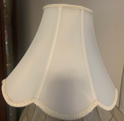 Vintage, Stoffschirm für Lampe, weiß 11" (hoch) x 15" (Sockel)