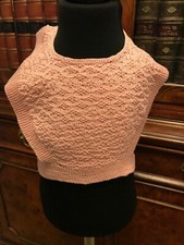 Vintage Baby L&auml;tzchen rosa handgestrickt - RAR