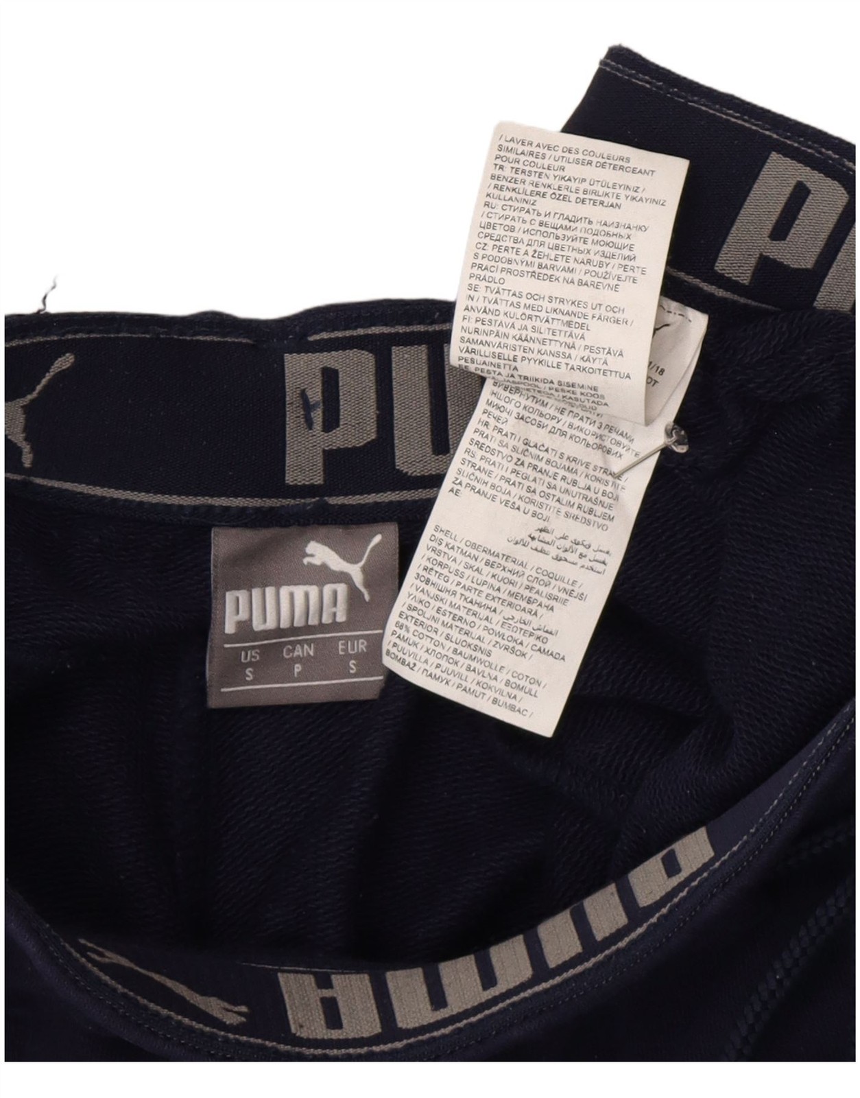 Puma Mens Tracksuit Trousers Joggers Small  Navy Blue Cotton DL16 thumbnail 3