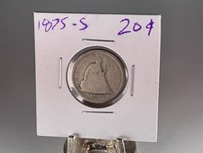 1875 S Twenty Cent Piece 20C Ungraded Circulated 90% Silver US Coin