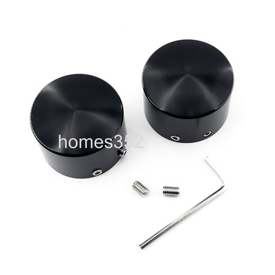 Black Front Axle Cap Nut Covers For Harley Street Glide Road King Softail Dyna