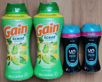 Gain In-Wash Laundry Scent Booster & Downy Unstopables Fresh Laundry Booster Lot