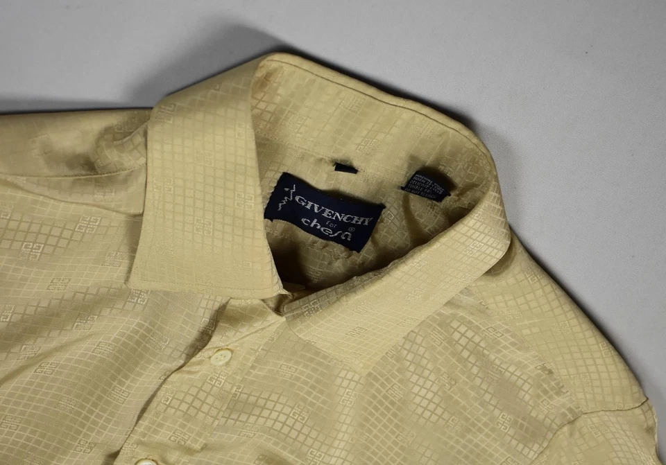 Vintage 70s Givenchy for Chesa Monogram Logo Men's Shirt L - Image 3 of 4