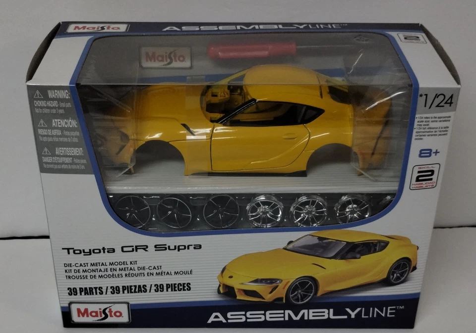 Kit de línea de montaje Maisto 1/24 JDM 2026 J29/DB Toyota GR Supra amarillo ¡En muy buen estado!!! Foto 3 de 4