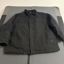 Ultimate Workwear Mens Black Canvas Thinsulate Insulated Work Jacket Size 2XL