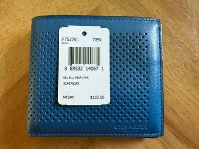 Coach Men s Blue Wallet