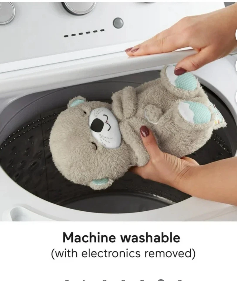 Fisher-Price Juguete para Bebé Calmar y Acurrucarse 11" Bebé Nutria Peluche Luz Nocturna con Música Foto 2 de 4